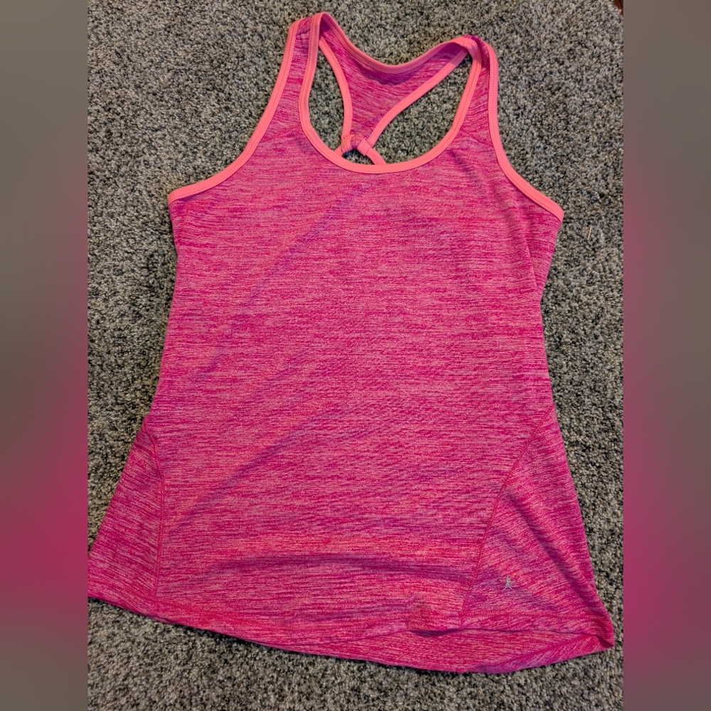 Danskin Pink Fitted Cut Out Tank Top